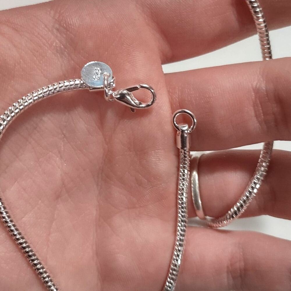 S925 Sterling Silver Rope Style Necklace Christmas Birthday Valentines Gift New!